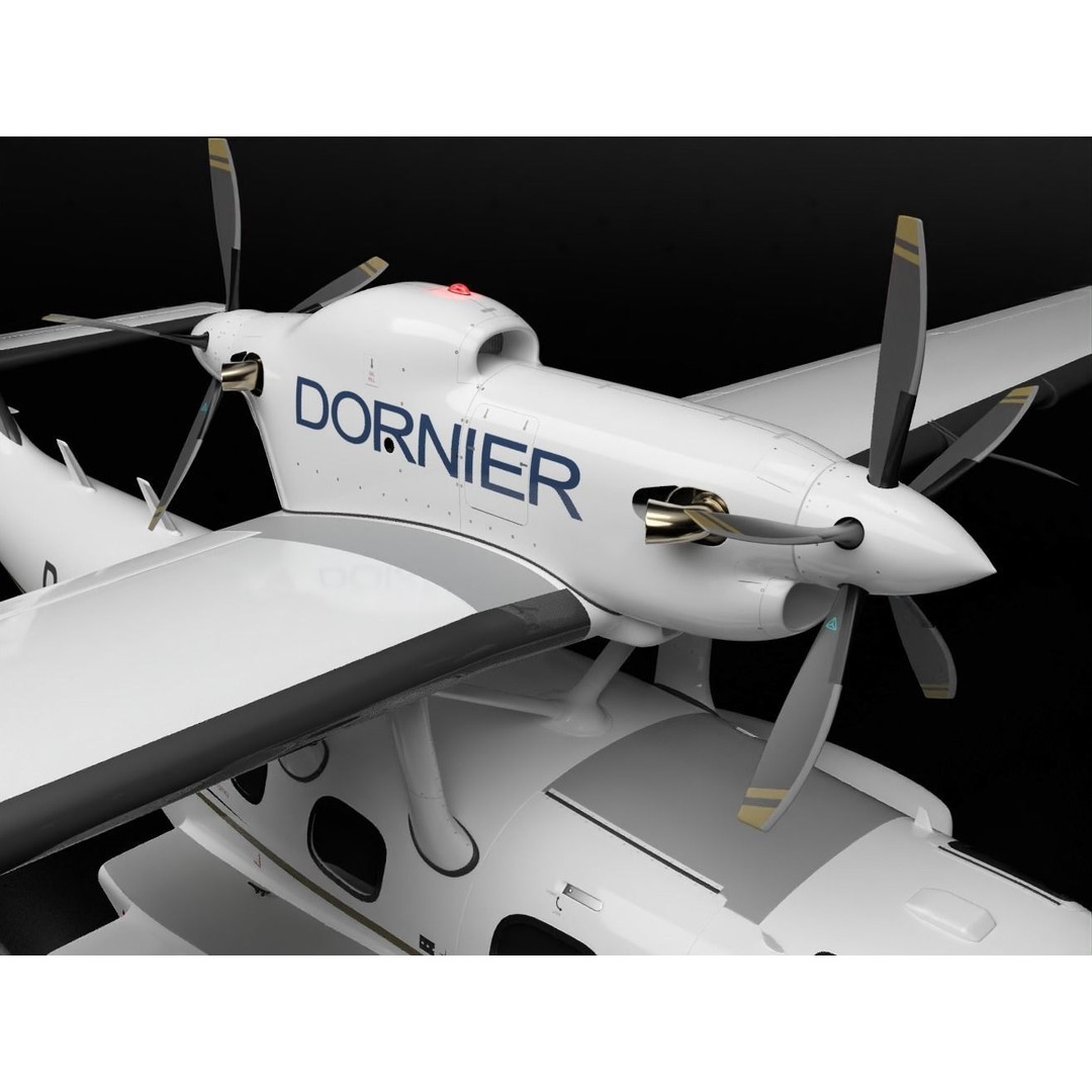 Dornier Seastar 3D Model – Low Poly Game Asset, FBX, PBR Textures - View 7