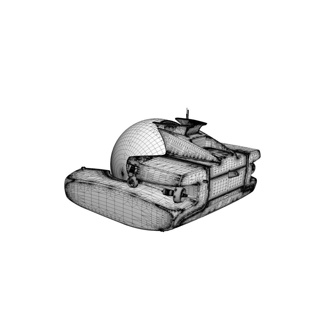 Triton 1650 Submarine 3D Model – High Detail Vehicle for Animation