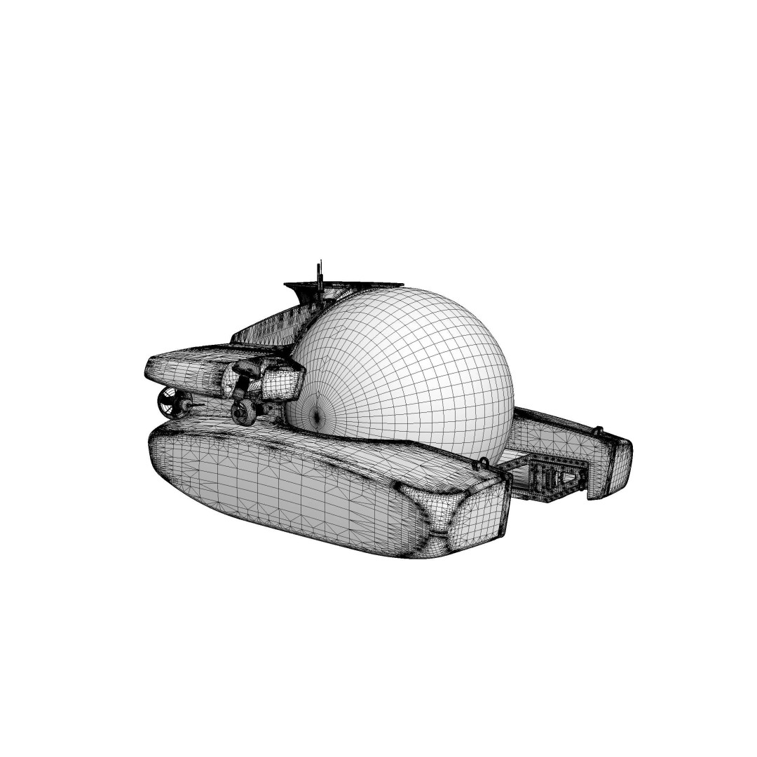 Triton 1650 Submarine 3D Model – High Detail Vehicle for Animation - View 8