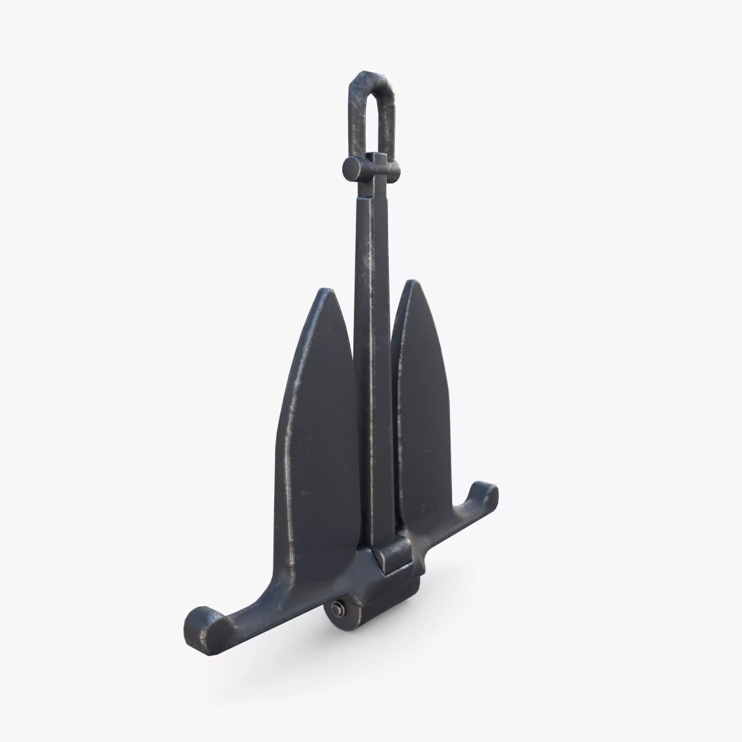 Anchor V11 3D Model – Realistic Maritime Asset, PBR Textures, Blender - View 3