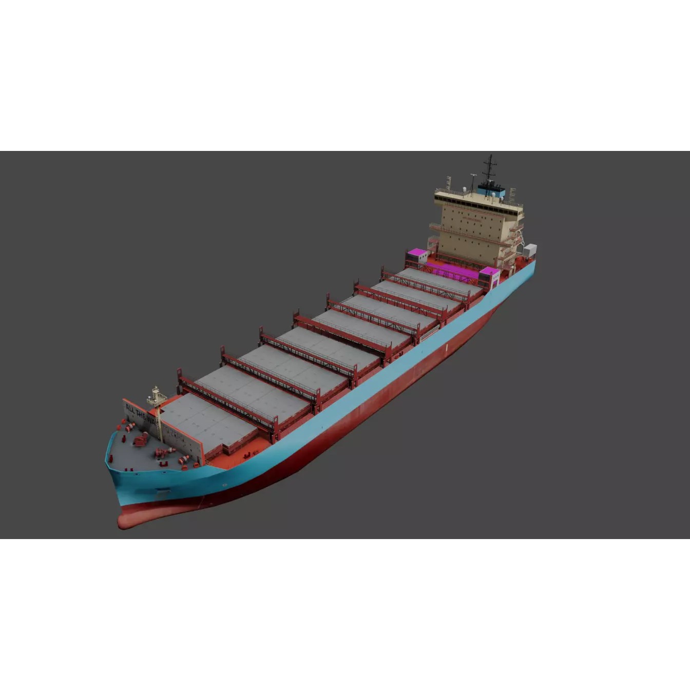 Container Ship LAURA - Low-Poly 3D Model
