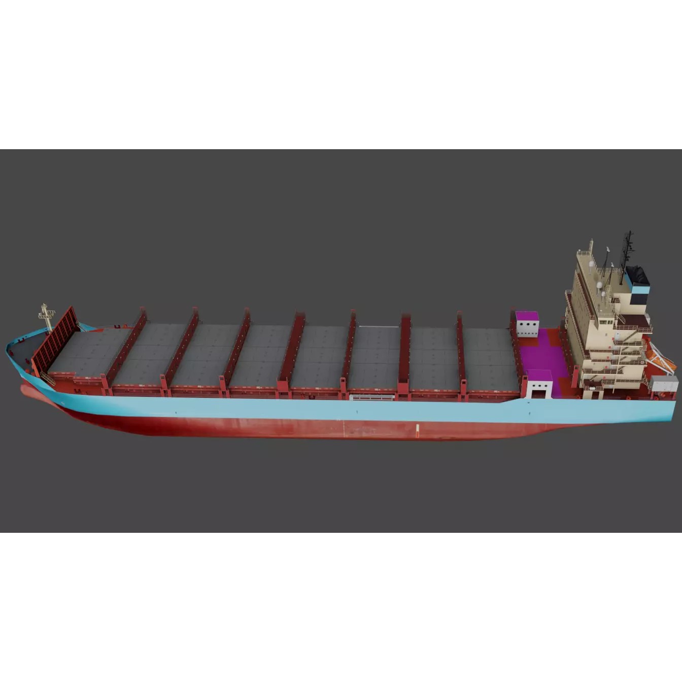 Container Ship LAURA - Low-Poly 3D Model - View 12