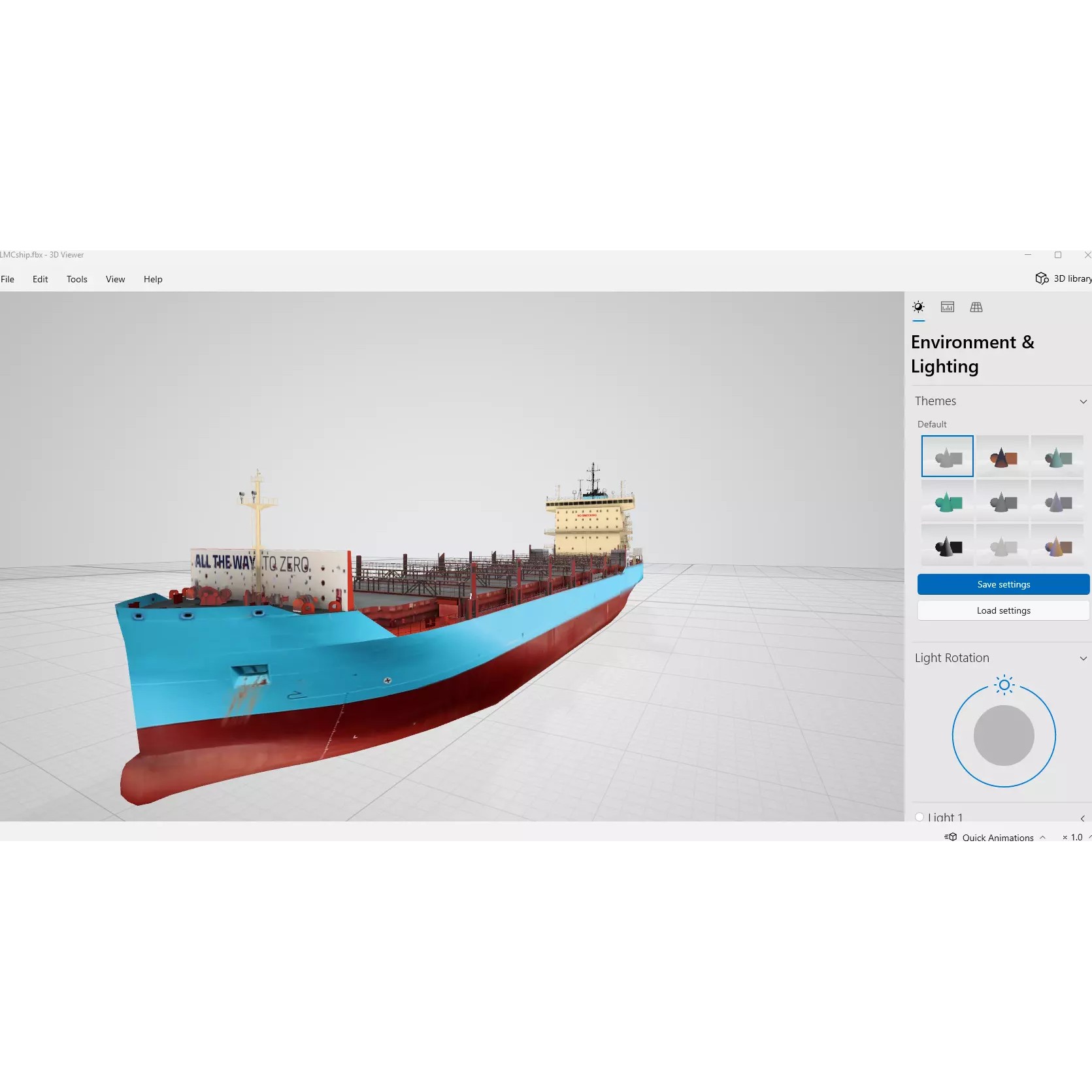 Container Ship LAURA - Low-Poly 3D Model - View 6