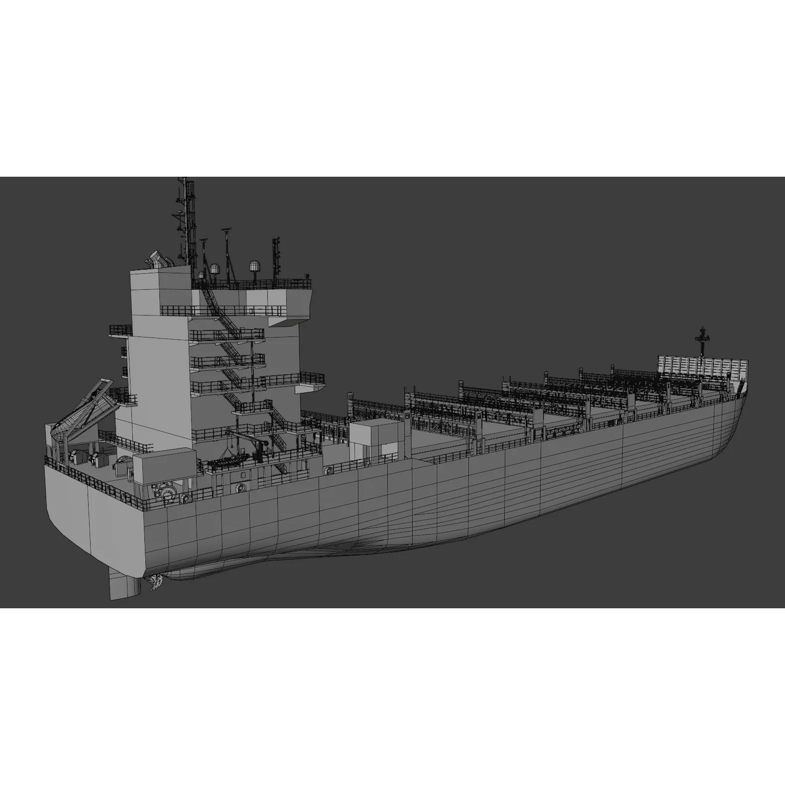 Container Ship LAURA - Low-Poly 3D Model - View 7