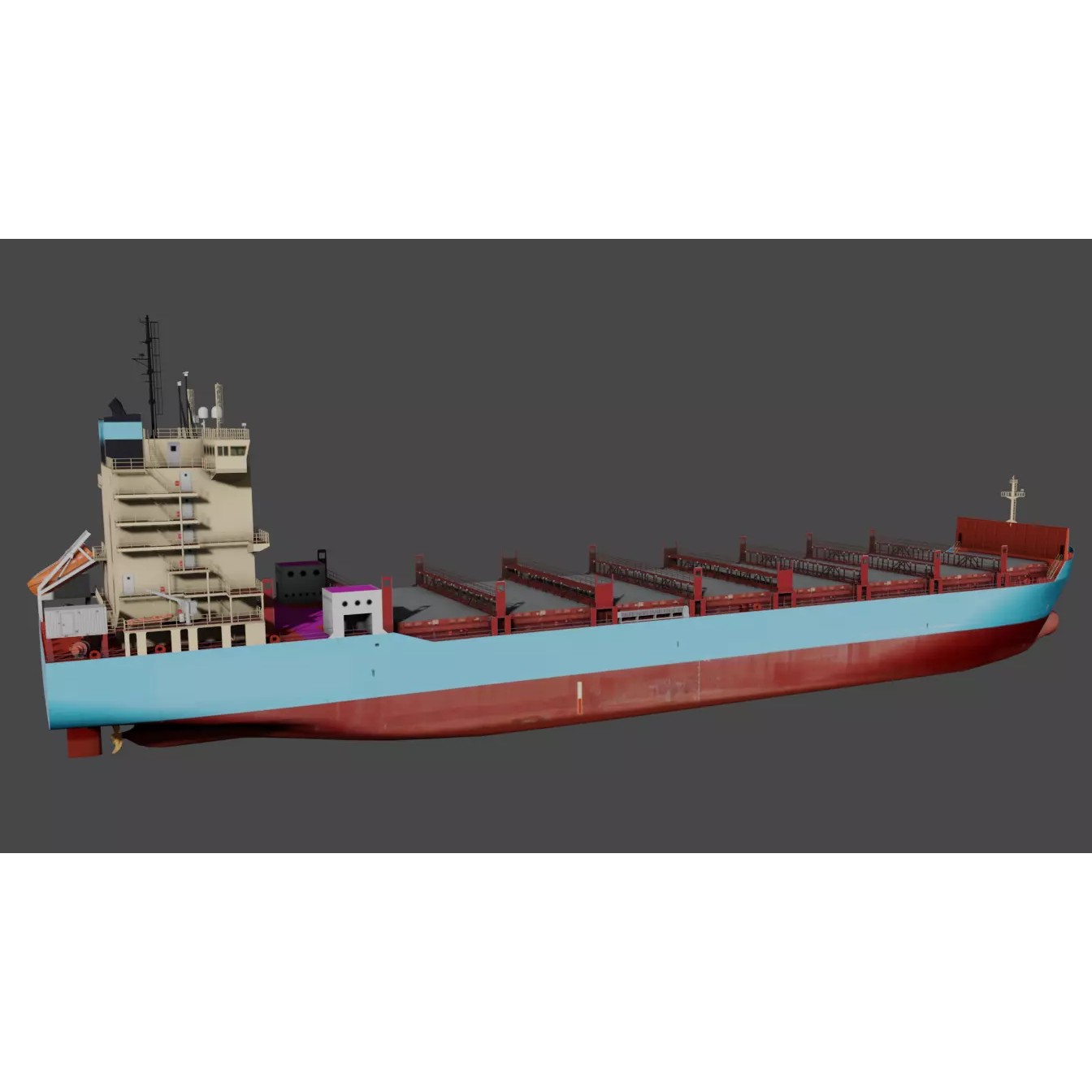 Container Ship LAURA - Low-Poly 3D Model - View 9
