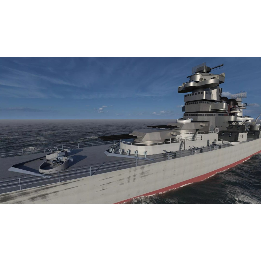 WW2 US Navy Large Heavy Cruiser 3D Model – Detailed Game-Ready Asset - View 11