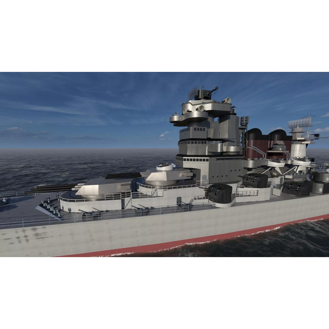 WW2 US Navy Large Heavy Cruiser 3D Model – Detailed Game-Ready Asset - View 12