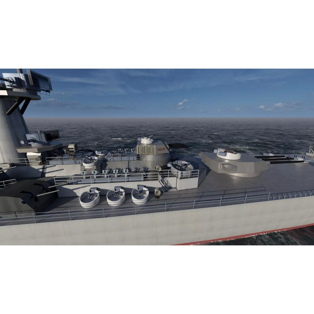 WW2 US Navy Large Heavy Cruiser 3D Model – Detailed Game-Ready Asset - View 15