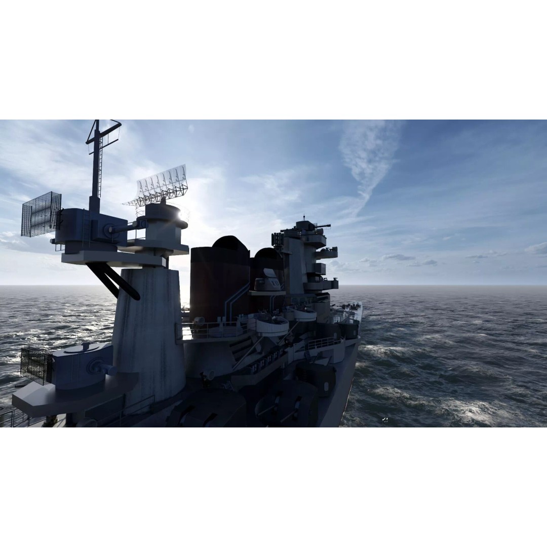 WW2 US Navy Large Heavy Cruiser 3D Model – Detailed Game-Ready Asset - View 20