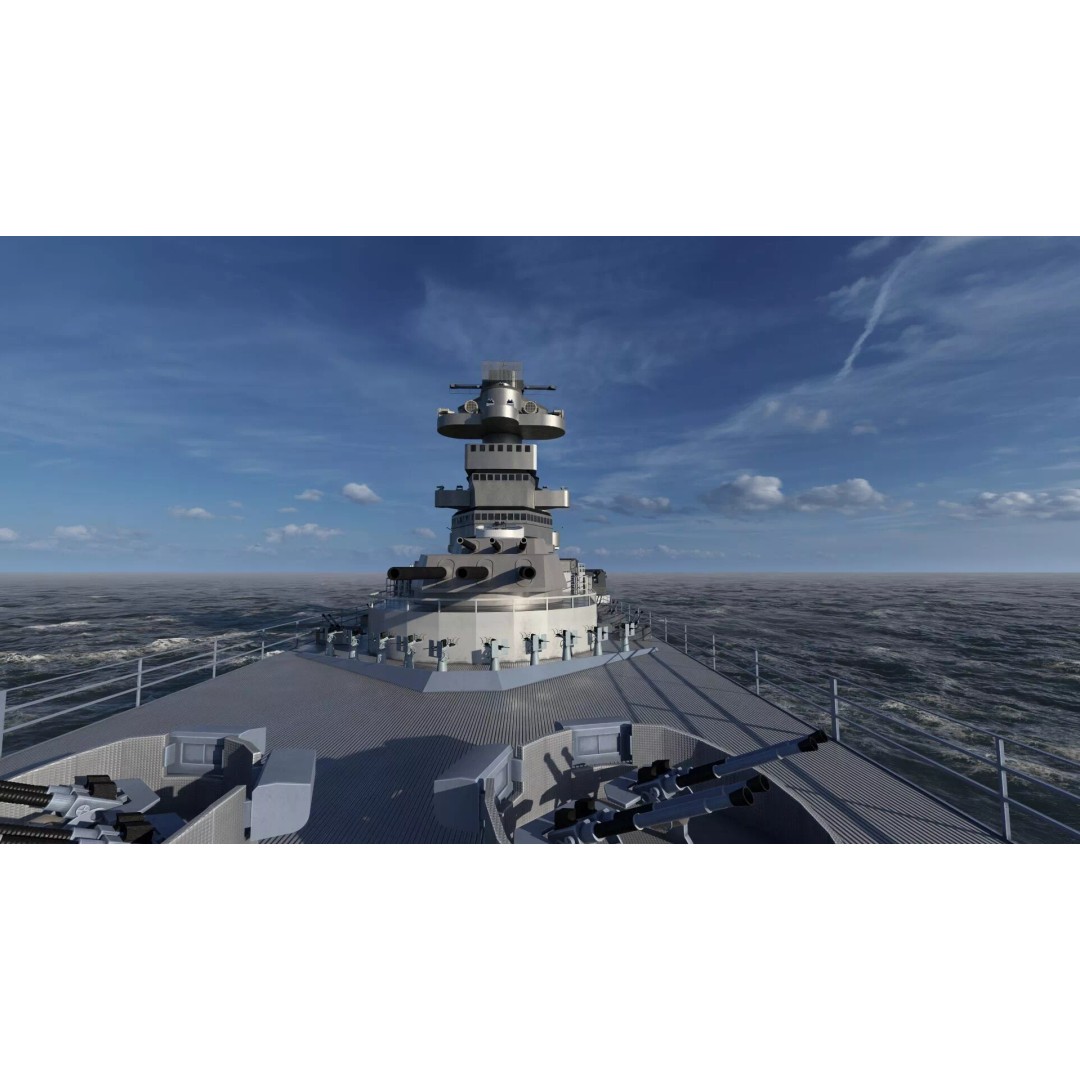 WW2 US Navy Large Heavy Cruiser 3D Model – Detailed Game-Ready Asset - View 25