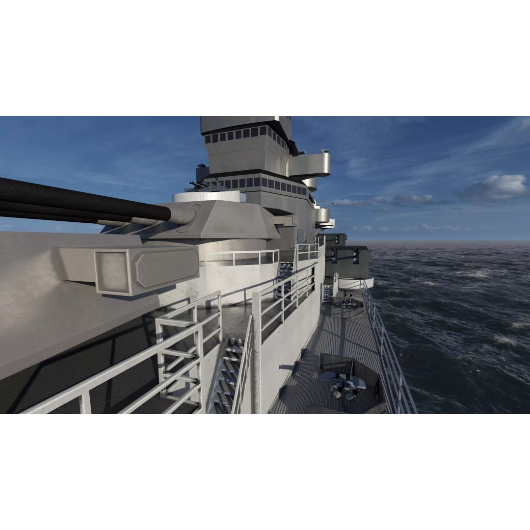 WW2 US Navy Large Heavy Cruiser 3D Model – Detailed Game-Ready Asset - View 27