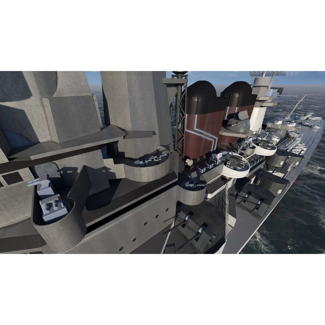 WW2 US Navy Large Heavy Cruiser 3D Model – Detailed Game-Ready Asset - View 30