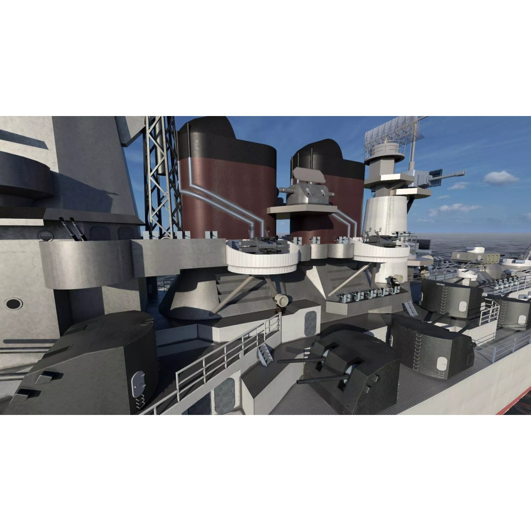 WW2 US Navy Large Heavy Cruiser 3D Model – Detailed Game-Ready Asset - View 31