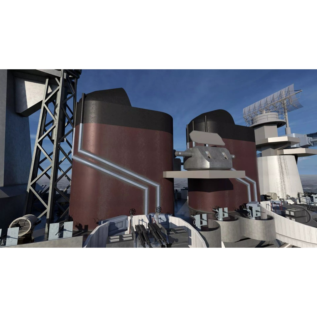 WW2 US Navy Large Heavy Cruiser 3D Model – Detailed Game-Ready Asset - View 32