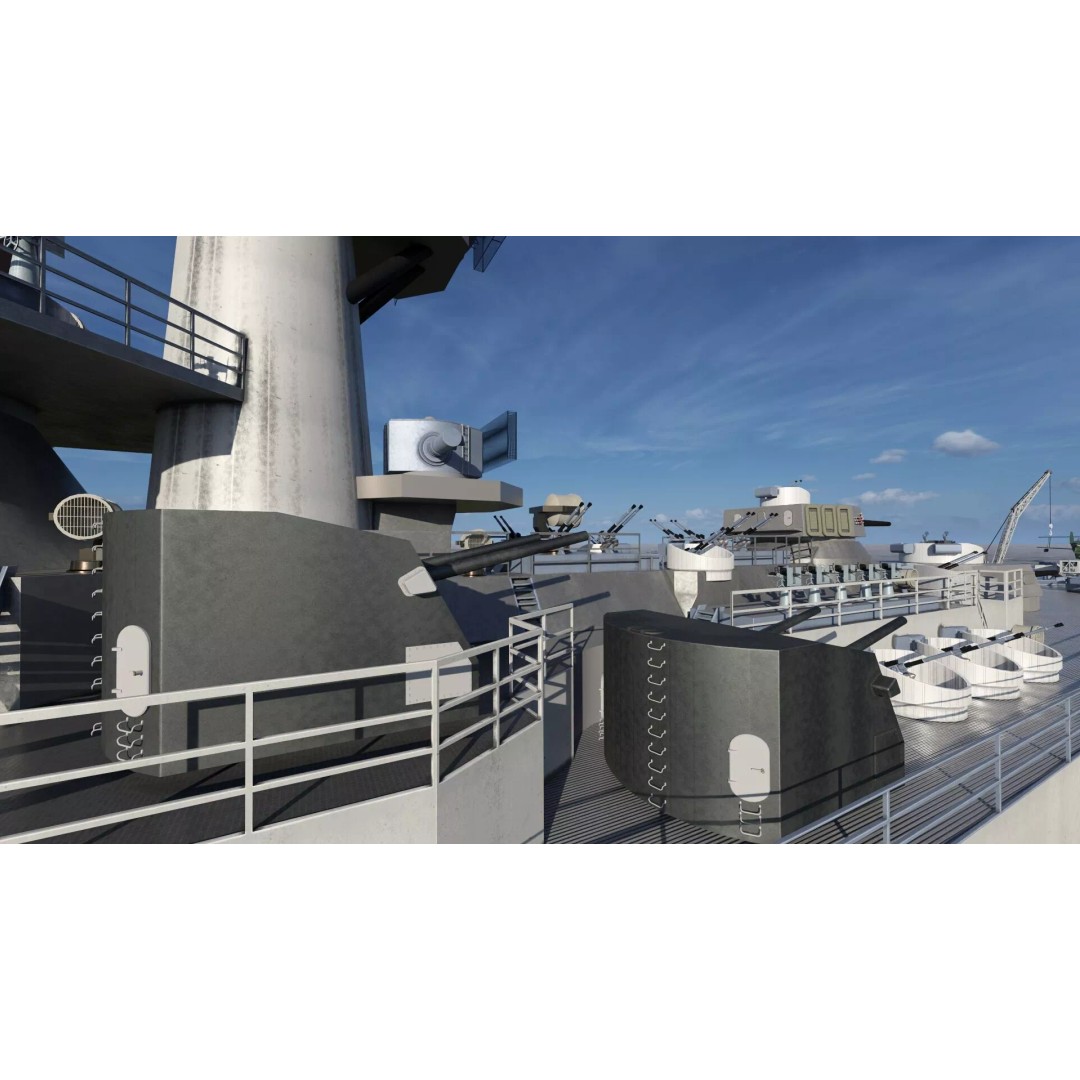WW2 US Navy Large Heavy Cruiser 3D Model – Detailed Game-Ready Asset - View 35