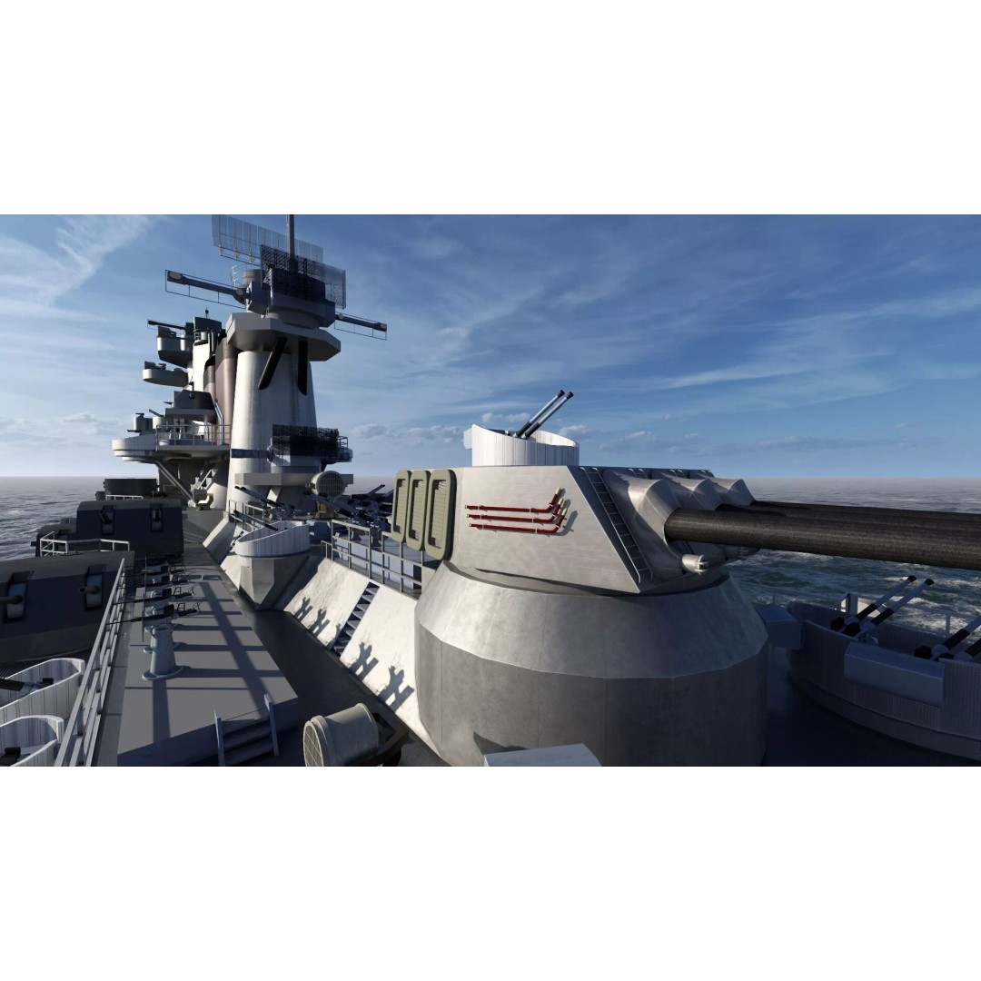 WW2 US Navy Large Heavy Cruiser 3D Model – Detailed Game-Ready Asset - View 37