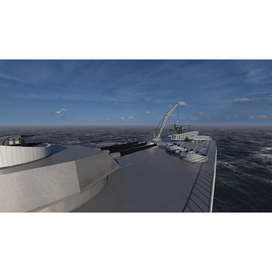 WW2 US Navy Large Heavy Cruiser 3D Model – Detailed Game-Ready Asset - View 38
