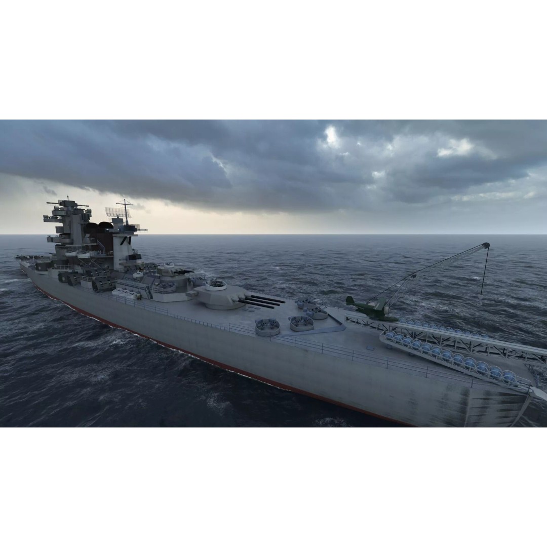 WW2 US Navy Large Heavy Cruiser 3D Model – Detailed Game-Ready Asset - View 41