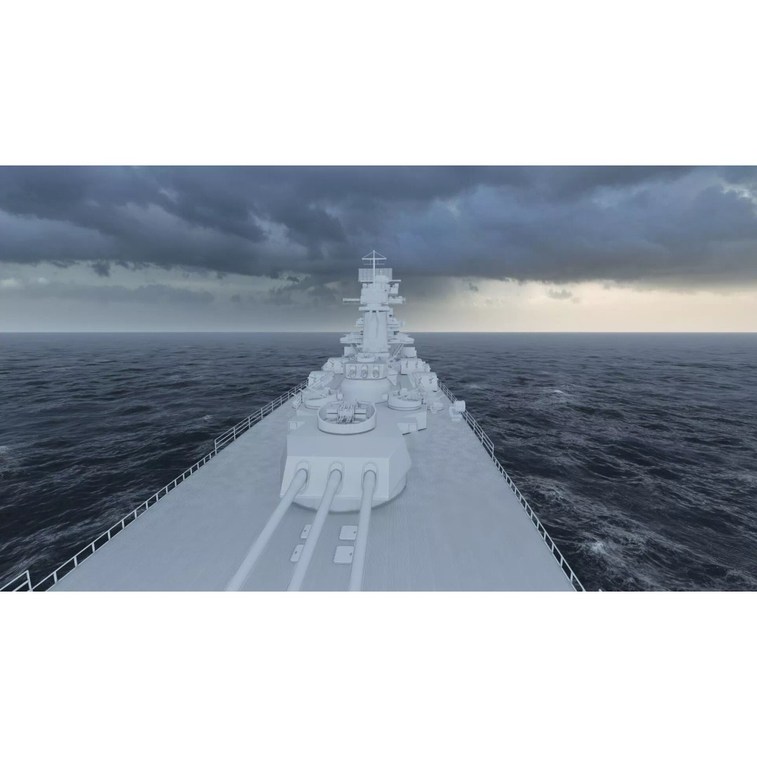 WW2 US Navy Large Heavy Cruiser 3D Model – Detailed Game-Ready Asset - View 44