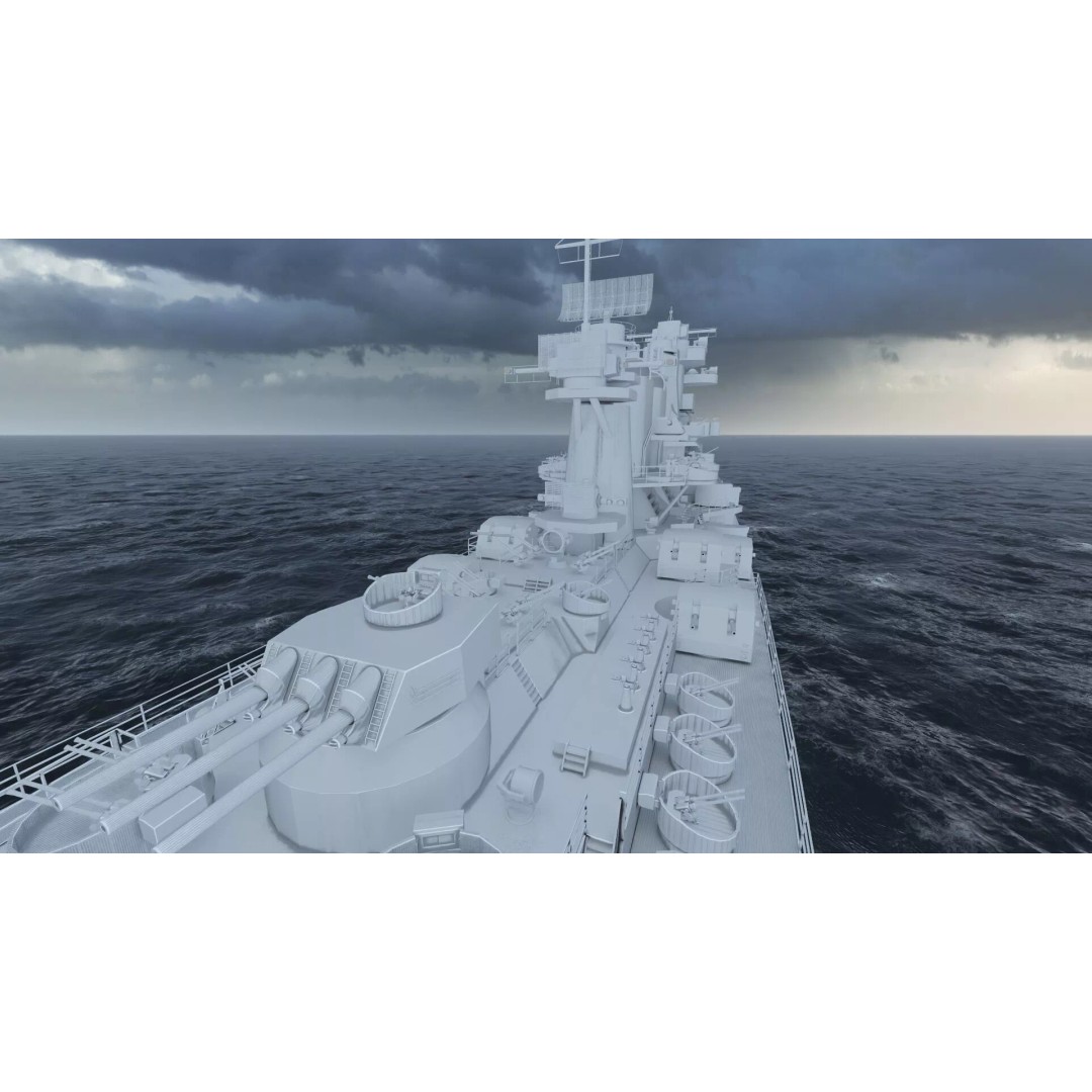 WW2 US Navy Large Heavy Cruiser 3D Model – Detailed Game-Ready Asset - View 45