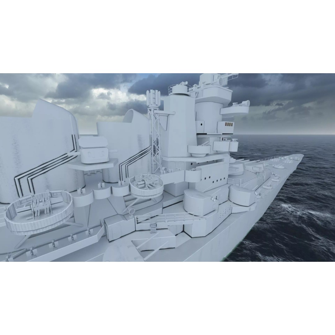 WW2 US Navy Large Heavy Cruiser 3D Model – Detailed Game-Ready Asset - View 47