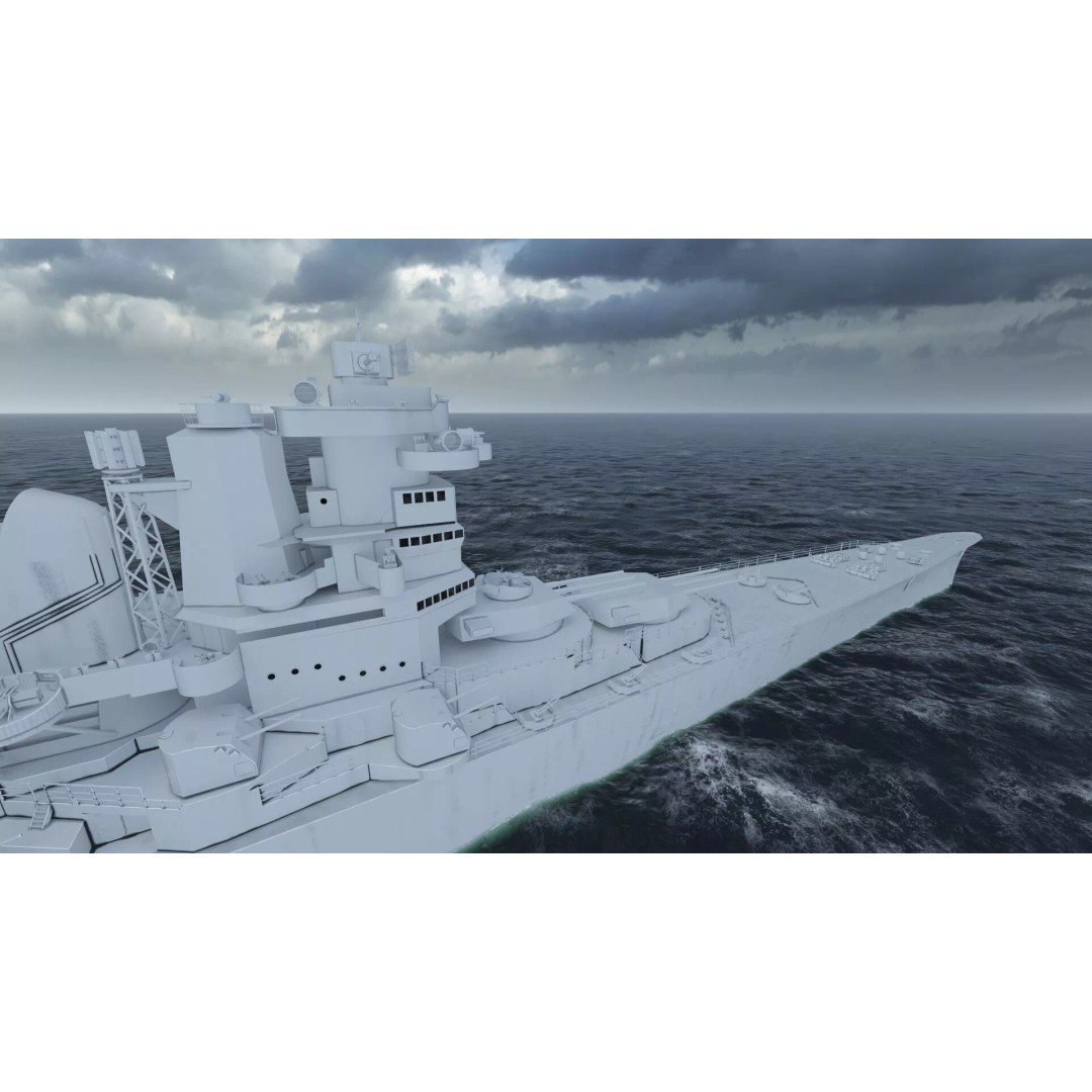 WW2 US Navy Large Heavy Cruiser 3D Model – Detailed Game-Ready Asset - View 48