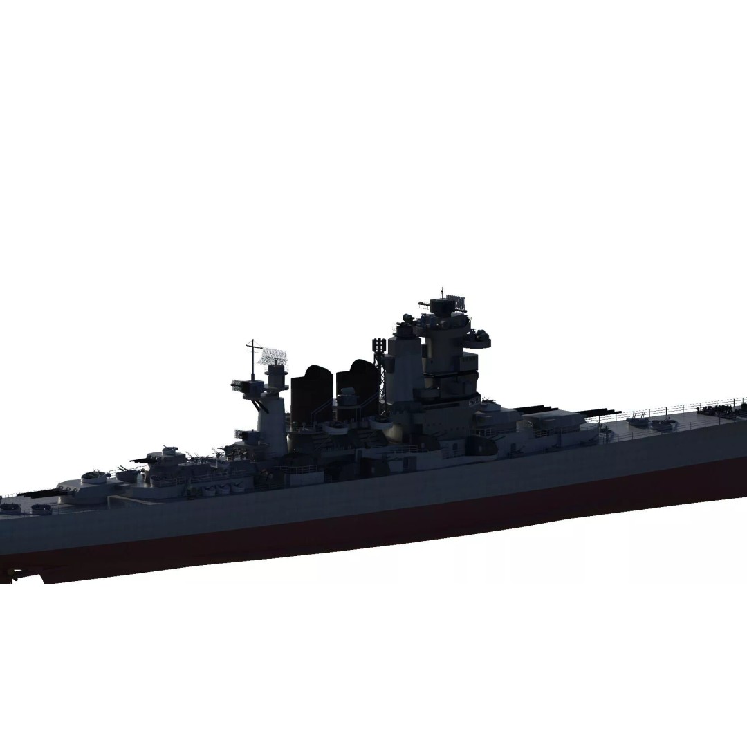 WW2 US Navy Large Heavy Cruiser 3D Model – Detailed Game-Ready Asset - View 5