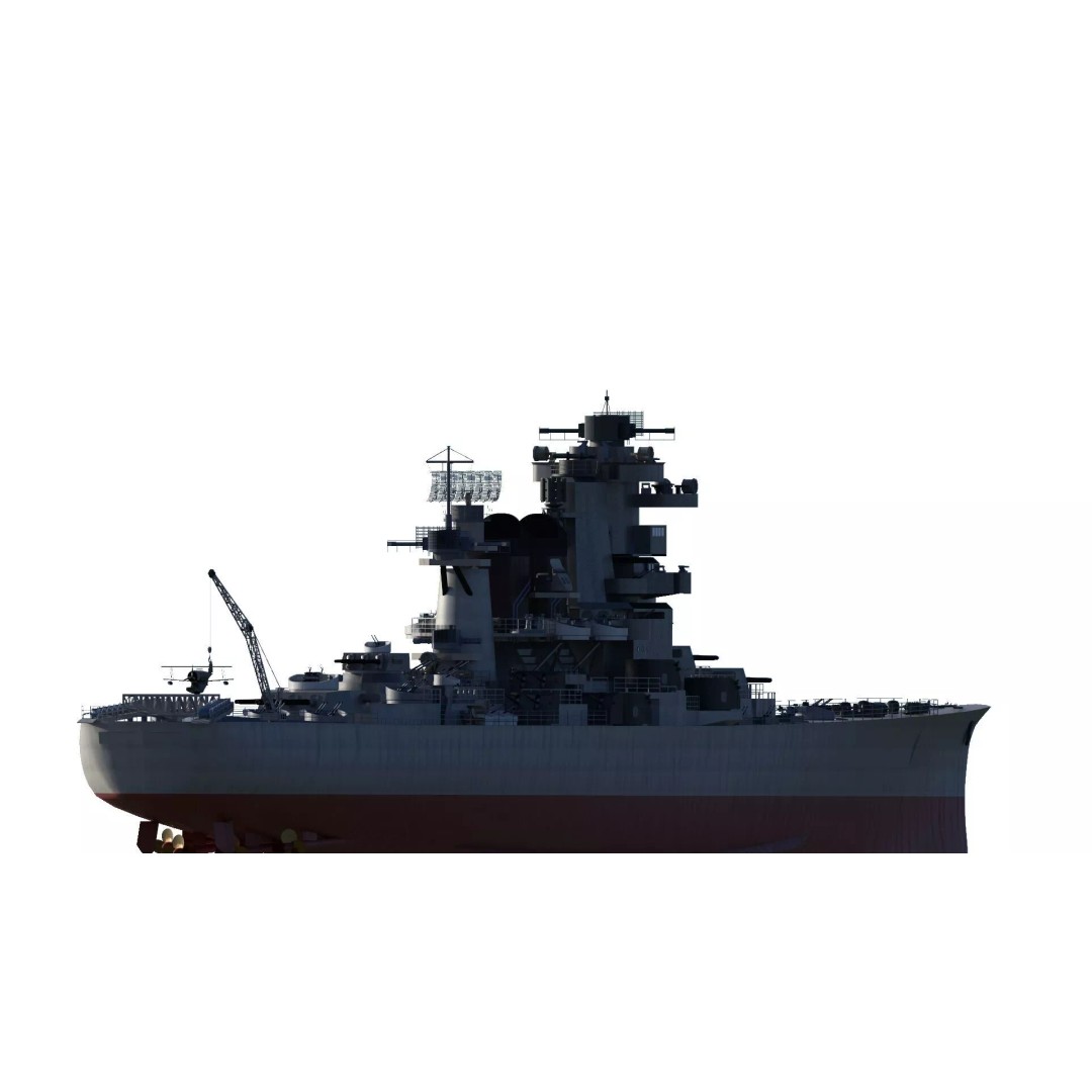 WW2 US Navy Large Heavy Cruiser 3D Model – Detailed Game-Ready Asset - View 6