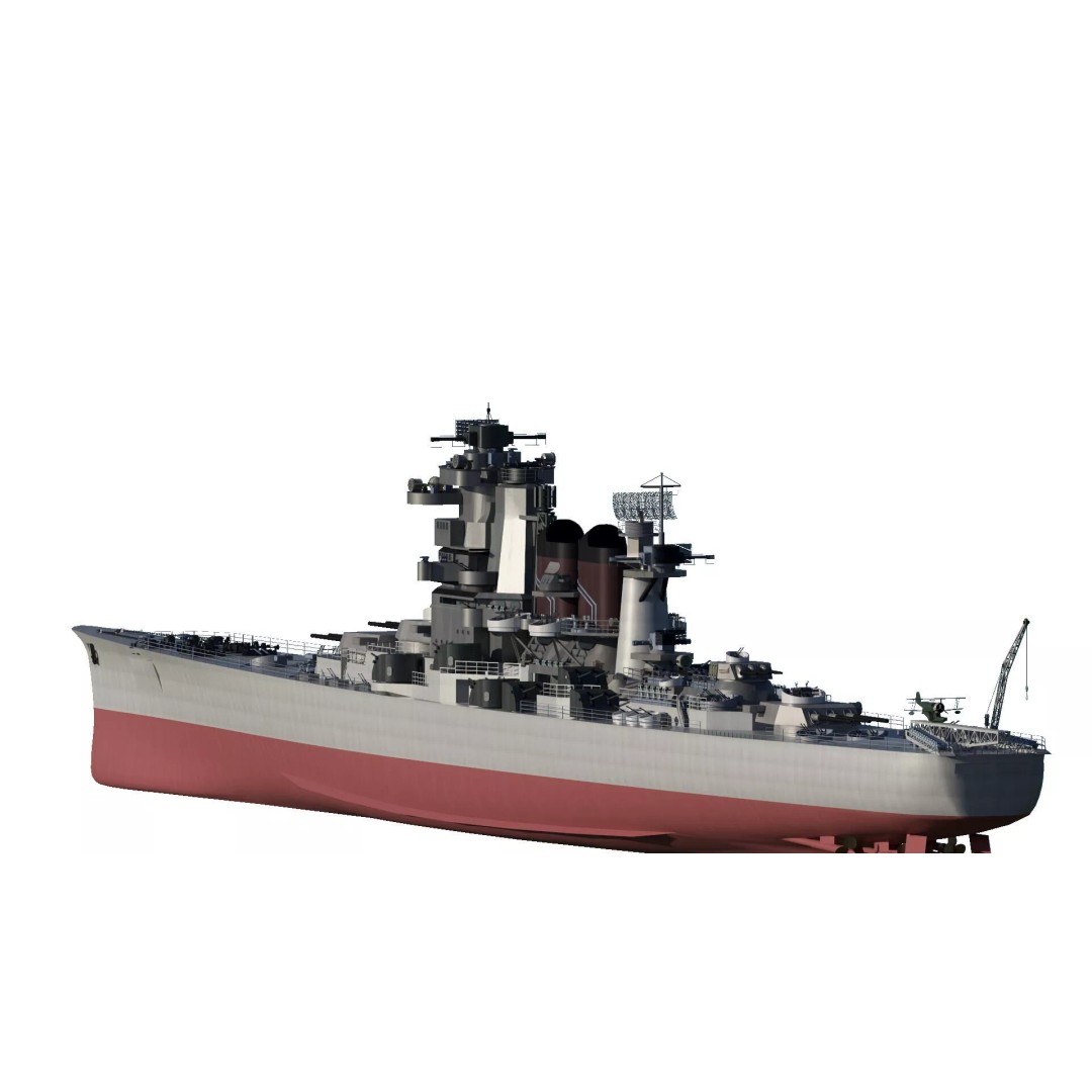 WW2 US Navy Large Heavy Cruiser 3D Model – Detailed Game-Ready Asset - View 7