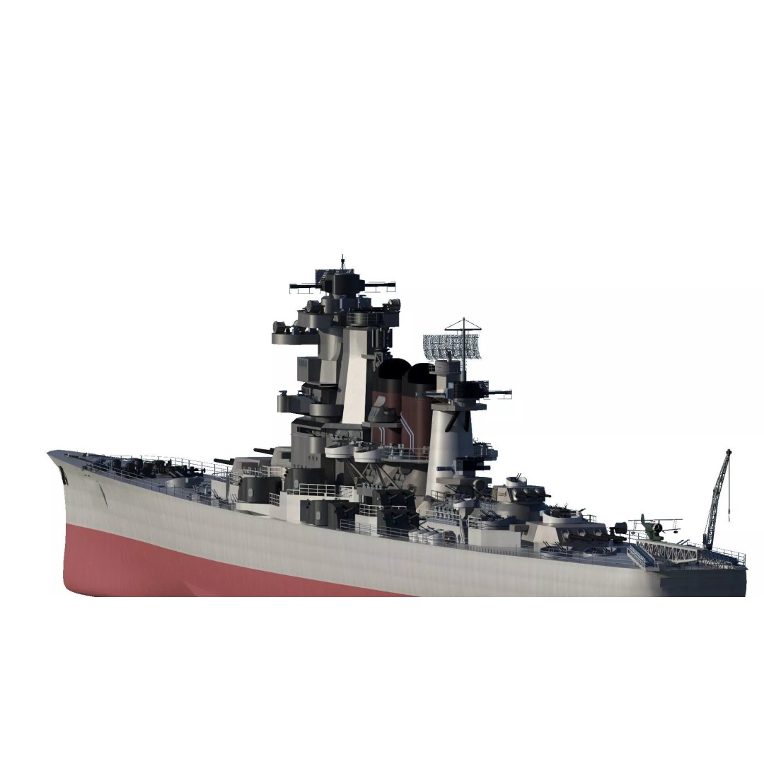 WW2 US Navy Large Heavy Cruiser 3D Model – Detailed Game-Ready Asset - View 8