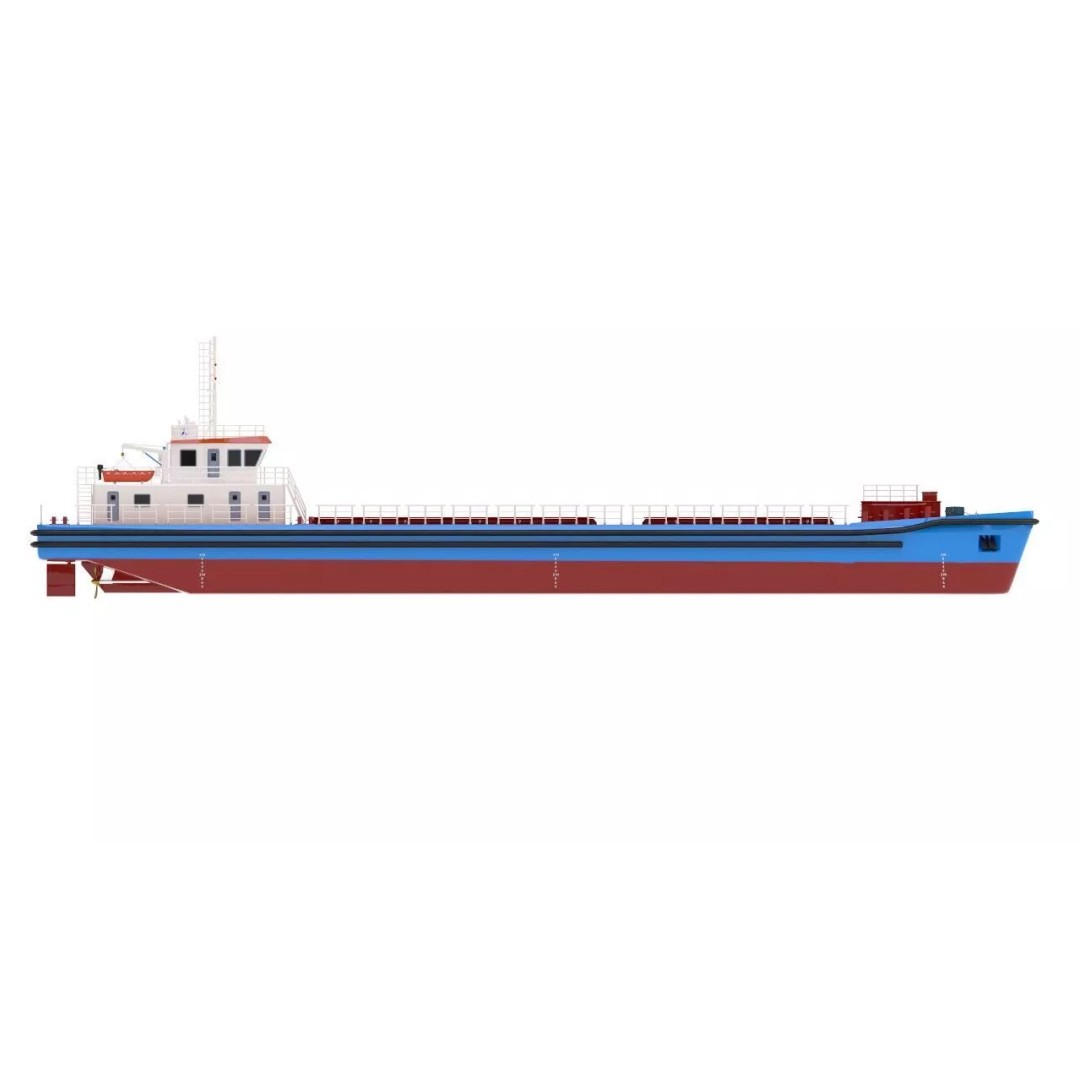 Bulk Cargo Vessel 3D Model – Low Poly Industrial Ship, PBR Textures - View 5