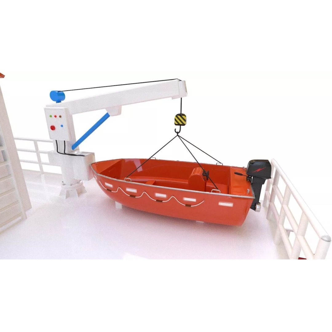 Bulk Cargo Vessel 3D Model – Low Poly Industrial Ship, PBR Textures - View 7