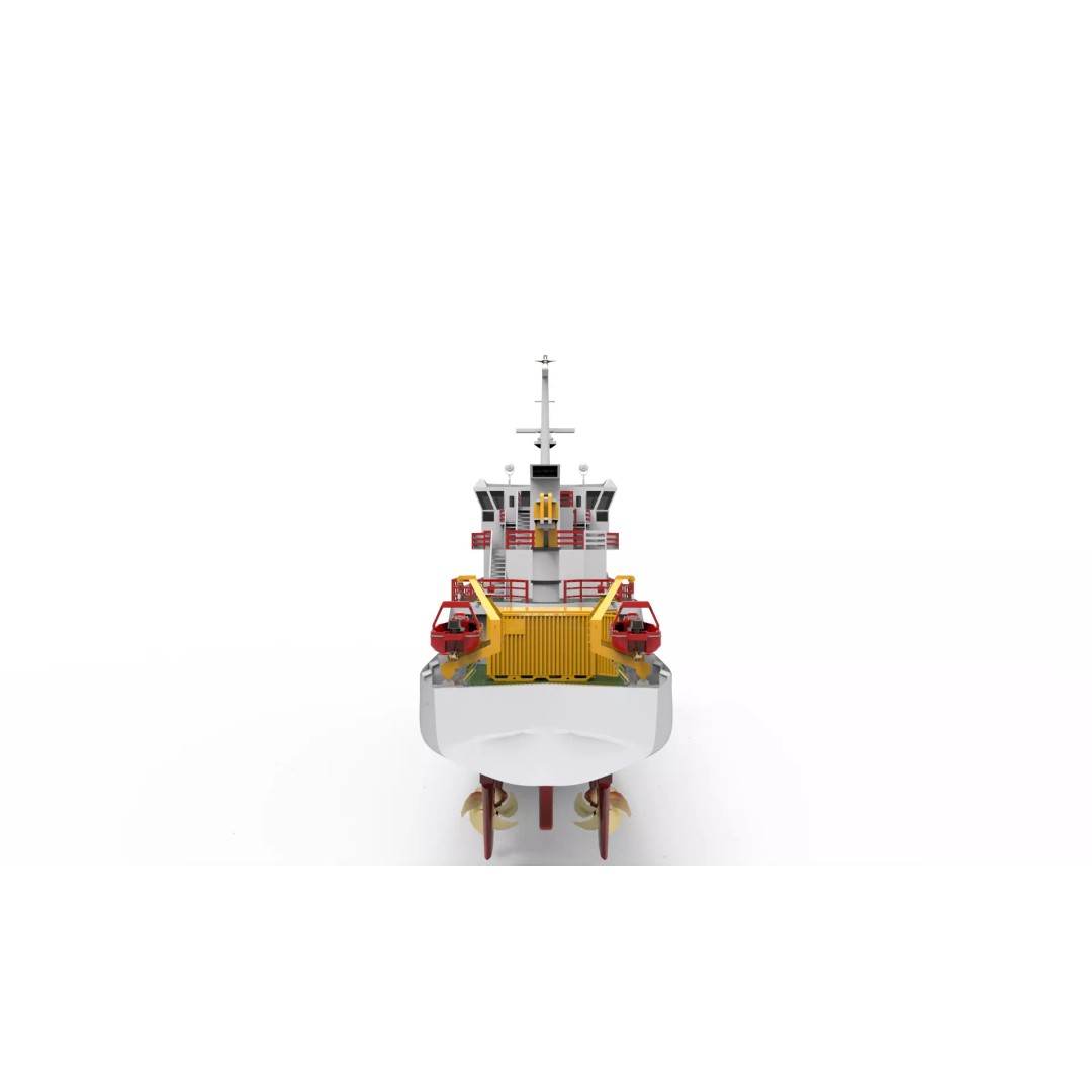 Rescue Tugboat 3D Model – Detailed Industrial Vessel, FBX & OBJ - View 6