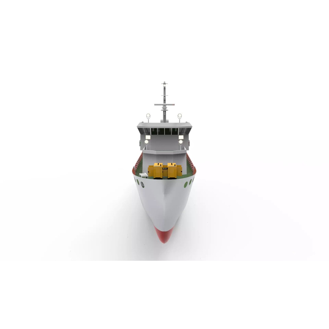 Rescue Tugboat 3D Model – Detailed Industrial Vessel, FBX & OBJ - View 7