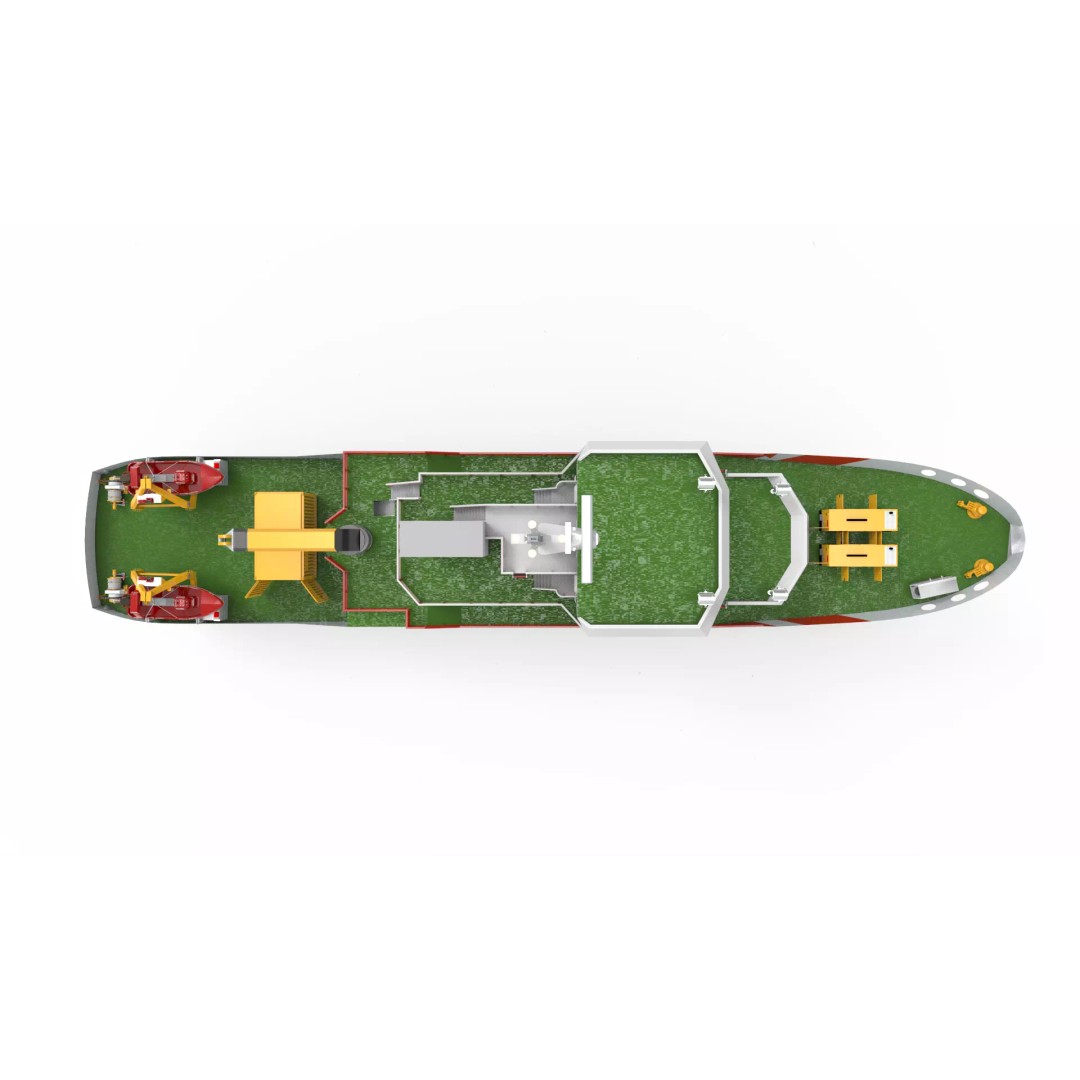 Rescue Tugboat 3D Model – Detailed Industrial Vessel, FBX & OBJ - View 8