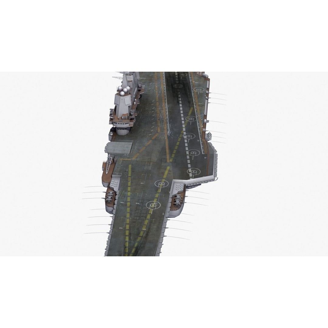 CV17 Shandong Carrier 3D Model – Military Naval Ship, FBX, OBJ - View 21