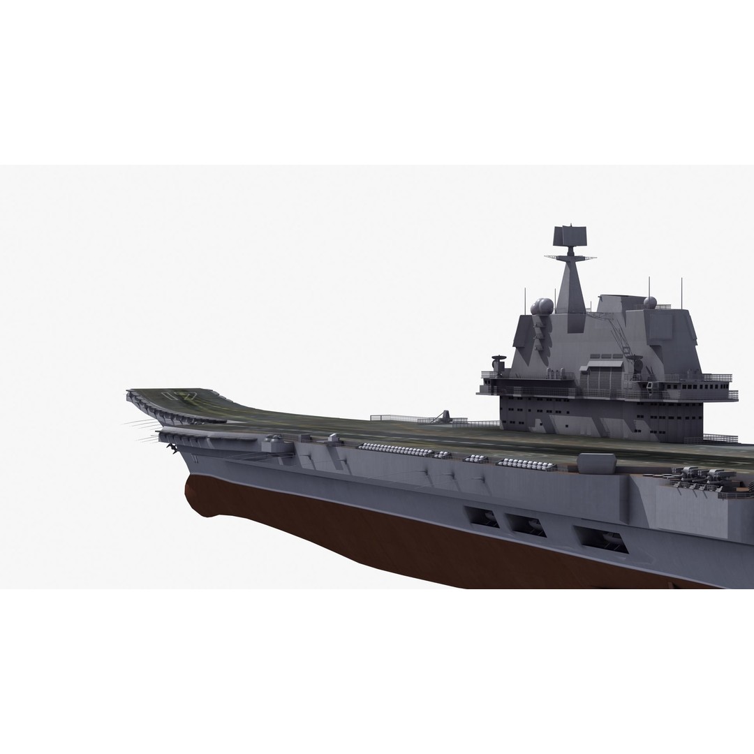 CV17 Shandong Carrier 3D Model – Military Naval Ship, FBX, OBJ - View 26