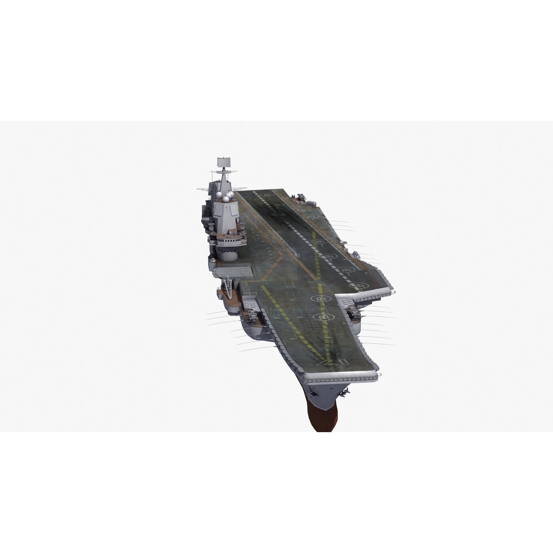 CV17 Shandong Carrier 3D Model – Military Naval Ship, FBX, OBJ - View 29