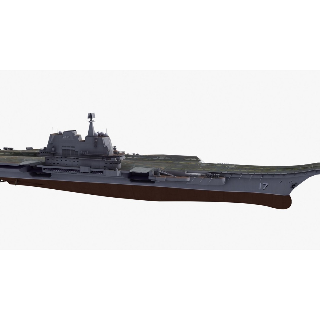 CV17 Shandong Carrier 3D Model – Military Naval Ship, FBX, OBJ - View 31