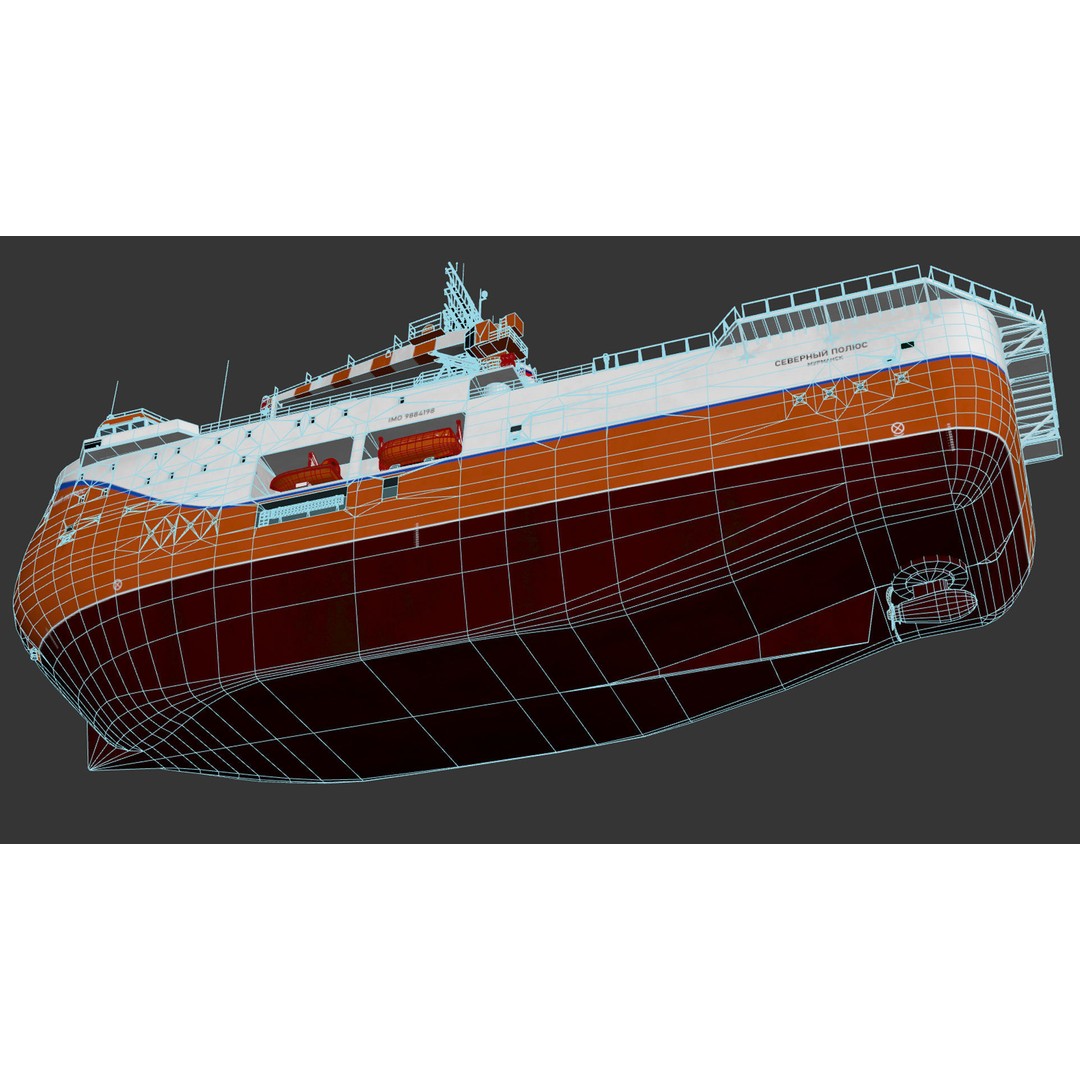 North Pole Project 3D Model – Ice-Resistant Self-Propelled Platform, PBR - View 11