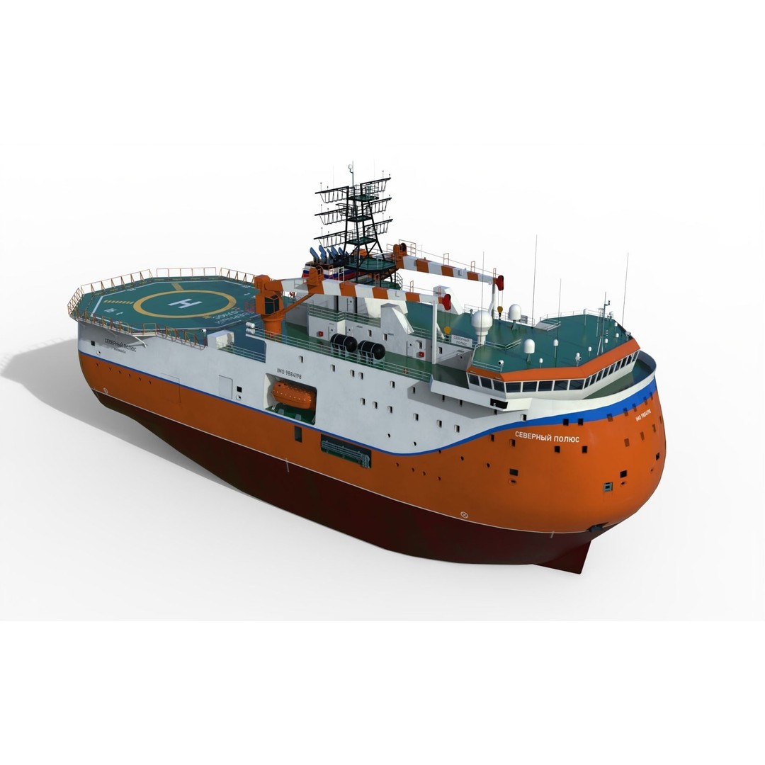 North Pole Project 3D Model – Ice-Resistant Self-Propelled Platform, PBR - View 3