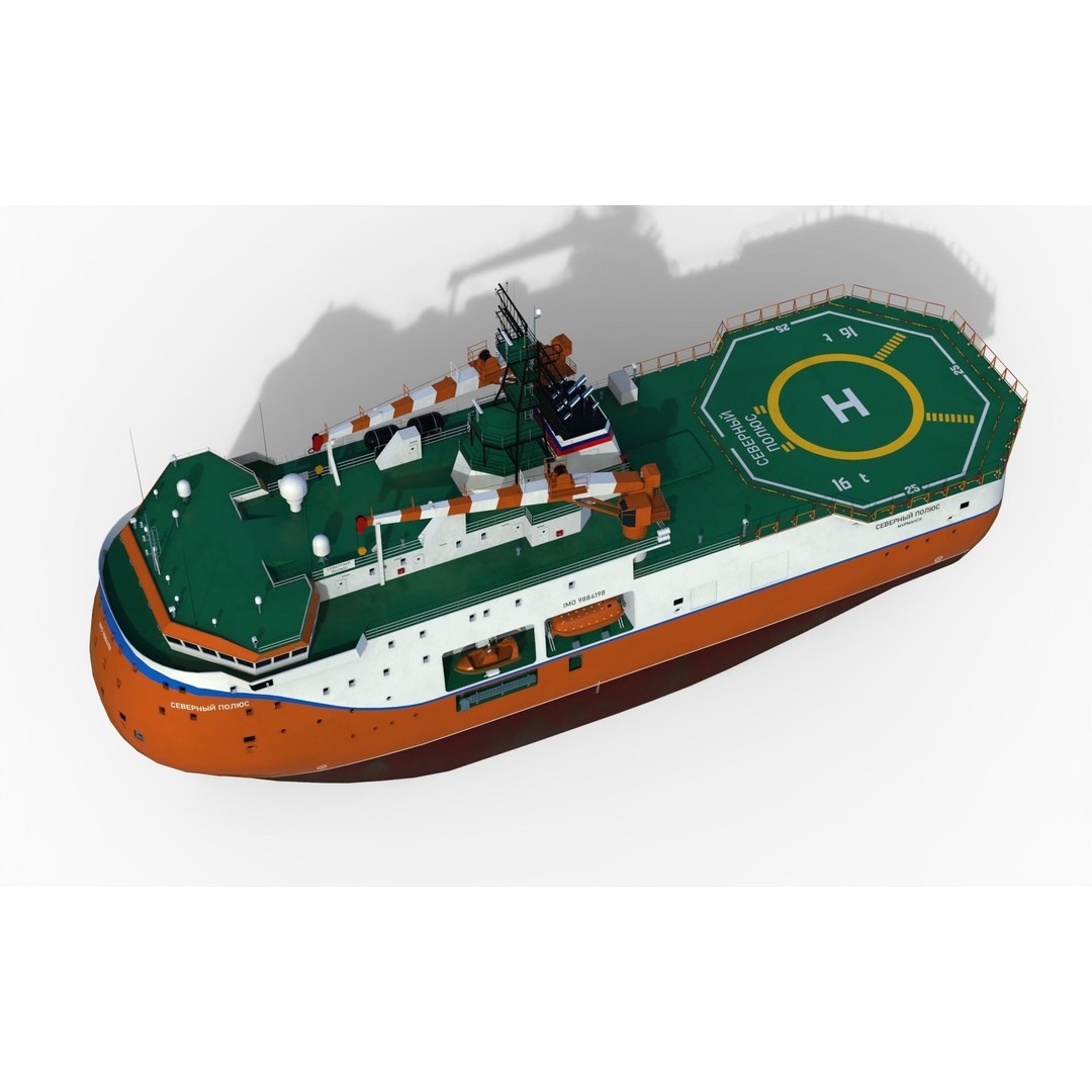 North Pole Project 3D Model – Ice-Resistant Self-Propelled Platform, PBR - View 4