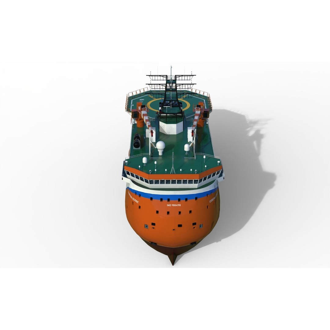 North Pole Project 3D Model – Ice-Resistant Self-Propelled Platform, PBR - View 6