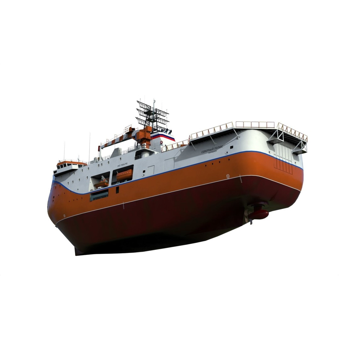 North Pole Project 3D Model – Ice-Resistant Self-Propelled Platform, PBR - View 8