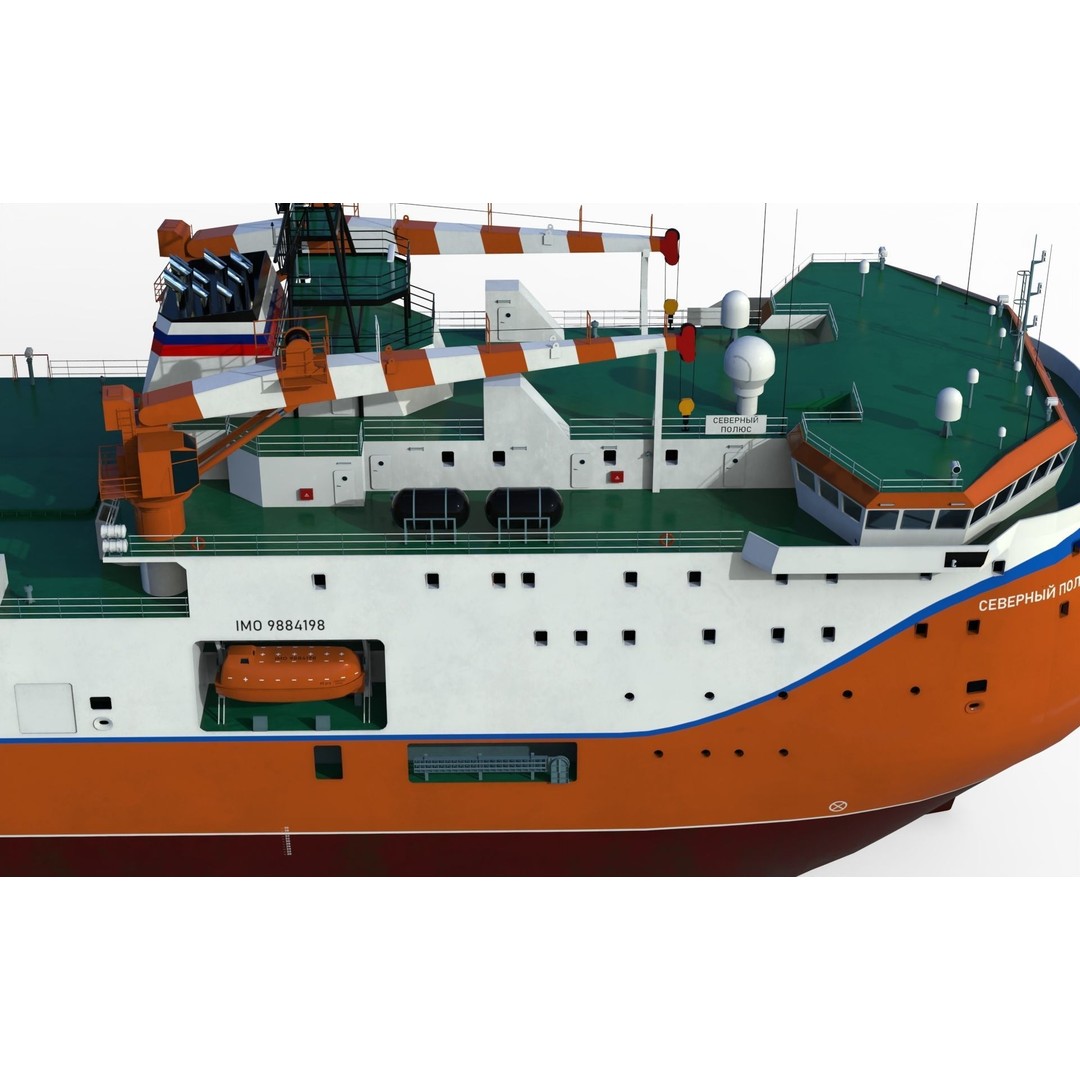 North Pole Project 3D Model – Ice-Resistant Self-Propelled Platform, PBR - View 9