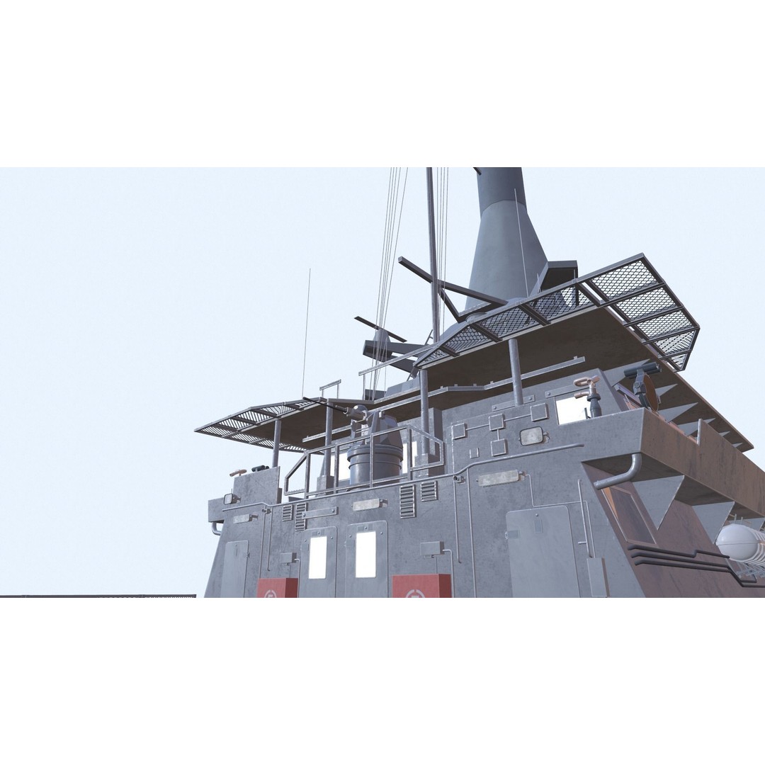 Littoral Mission Vessel 3D Model – Low Poly Military Watercraft, FBX - View 10