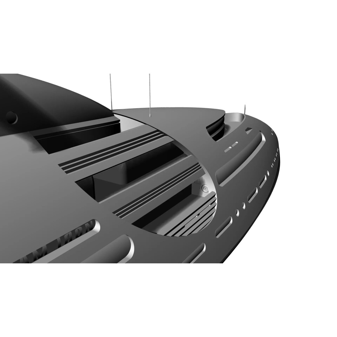 100 Meter Mega Yacht 3D Model – Luxury Vessel for VR/AR, FBX - View 12