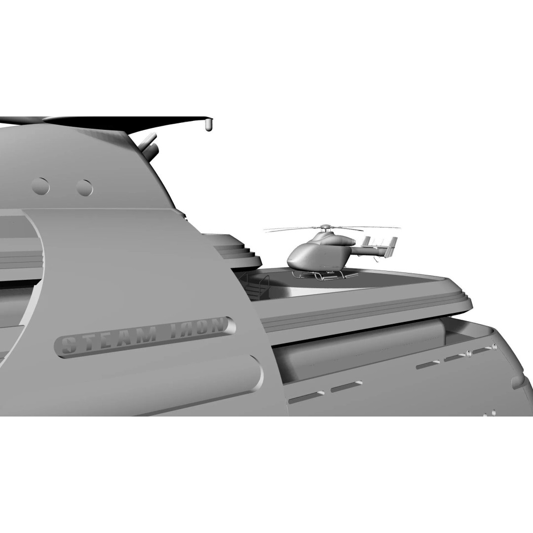 100 Meter Mega Yacht 3D Model – Luxury Vessel for VR/AR, FBX - View 15