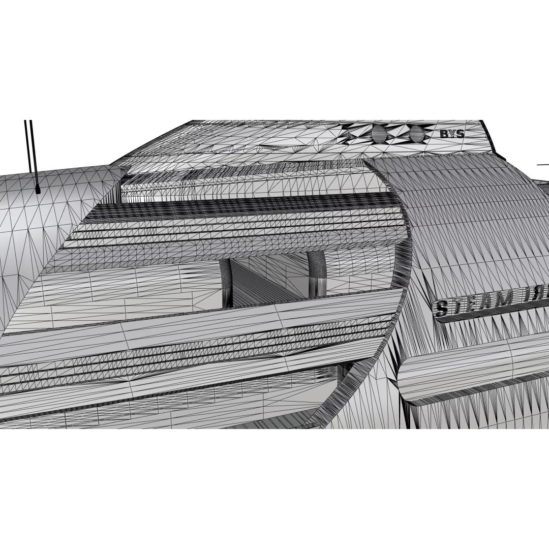 100 Meter Mega Yacht 3D Model – Luxury Vessel for VR/AR, FBX - View 18