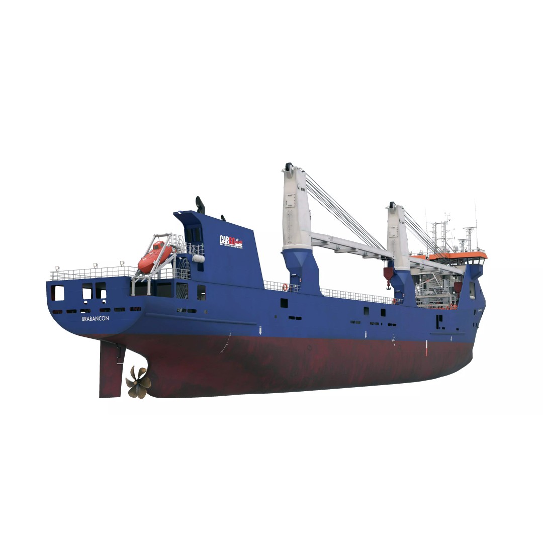 Multipurpose Heavy Lift Freight Ship 3D Model – Highly Detailed, FBX - View 12